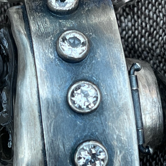 one of a kind hand crafted Guanyin carved quartz moonstone treasure box pendant - Picture 11 of 16